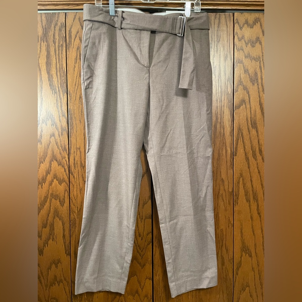 Ann Taylor Tan Trousers Straight-Leg Professional